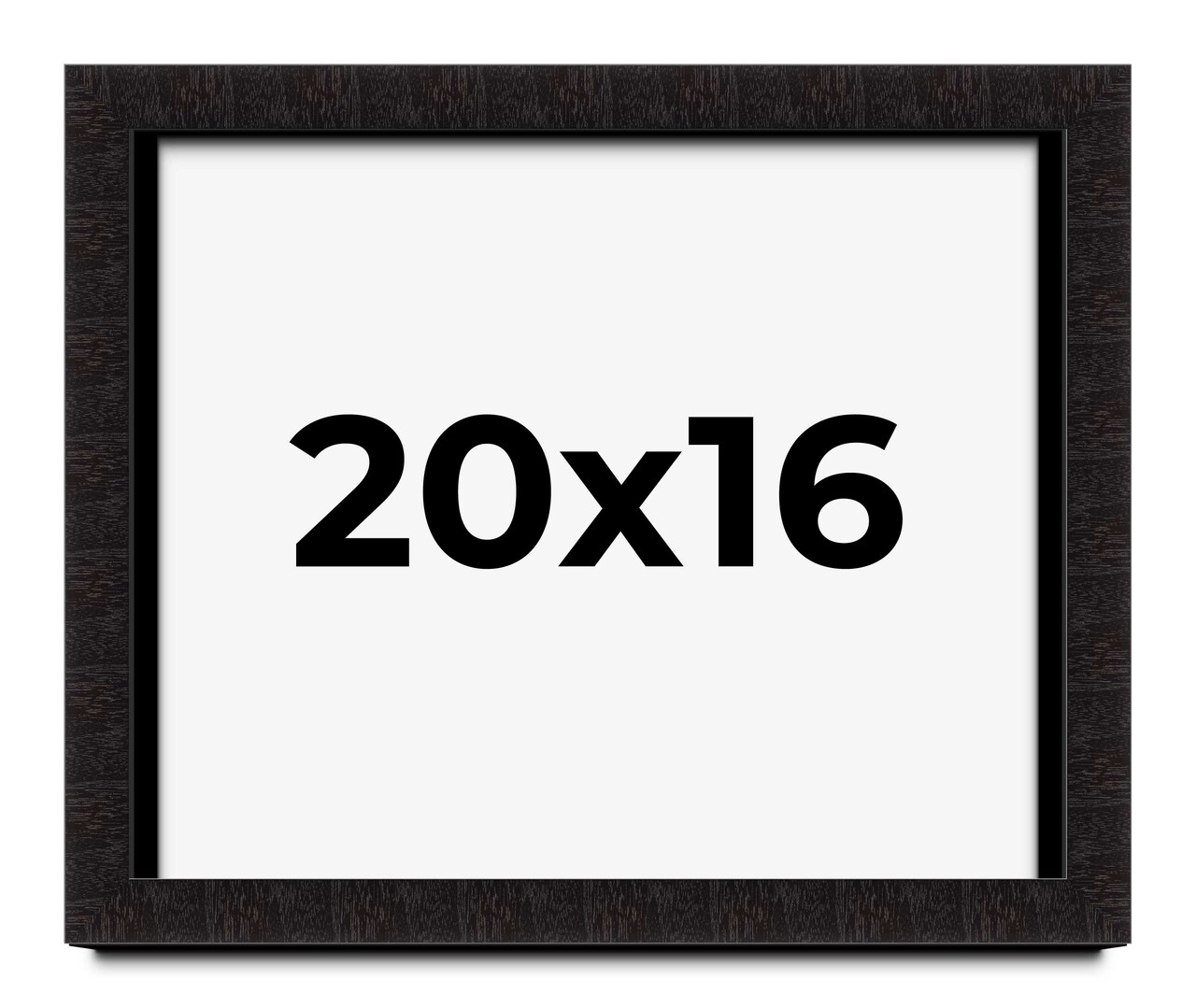 16x20 Modern Shadow Box 1" Depth Picture Frame with UV-Resistant Acrylic & Acid Free Backing, Available in 4 Finishes - Black, Brown, Gold, White